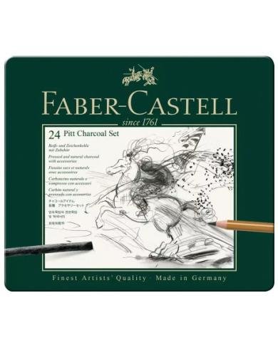 Coffret Pitt Charcoal, boîte de 24 - Faber Castell