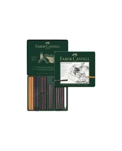 Coffret Pitt Charcoal, boîte de 24 - Faber Castell