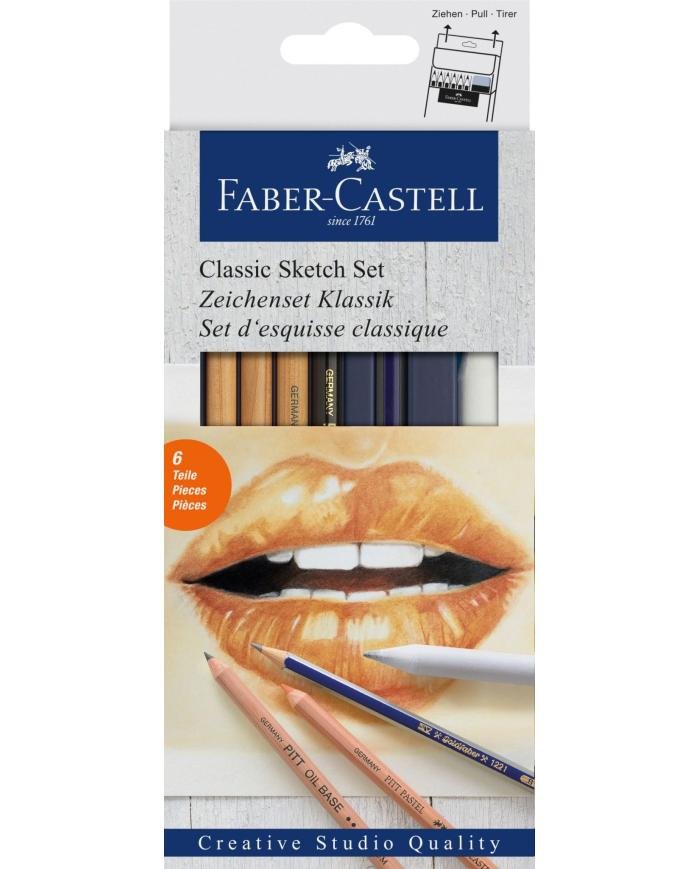 Ensemble de croquis classique, monochrome - Faber Castell