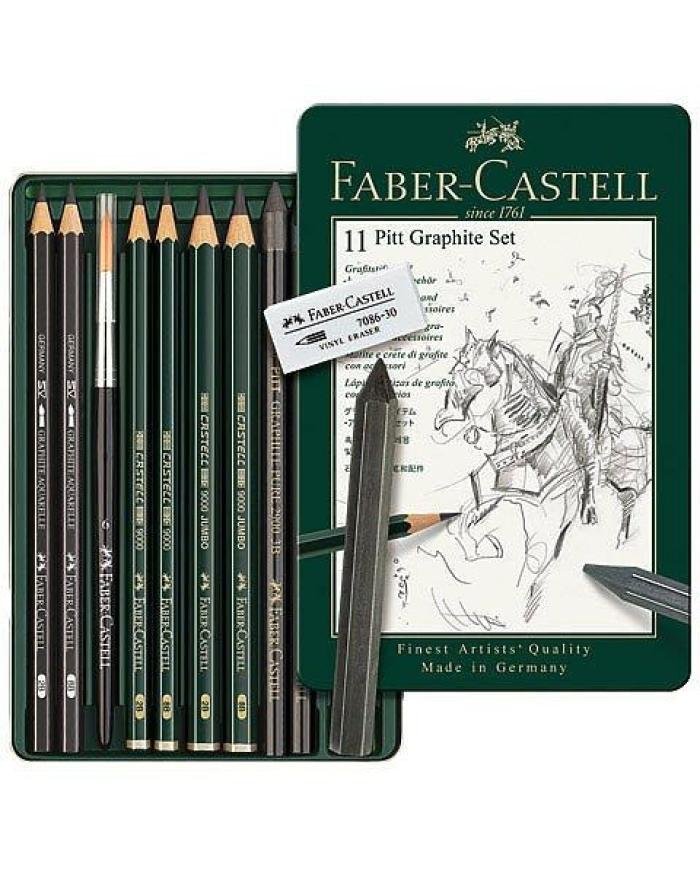 Ensemble Pitt Graphite, boîte de 11 - Faber-Castell