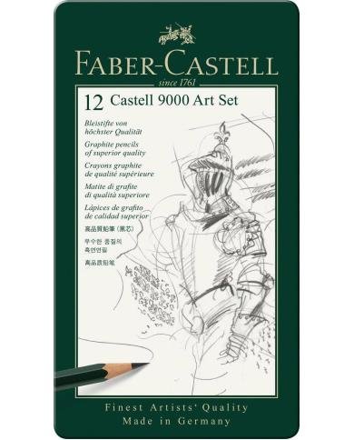 Crayon graphite Castell 9000, Art Set, boîte de 12 - Faber Castell