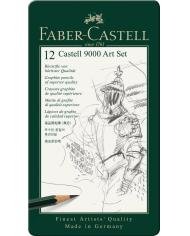 Crayon graphite Castell 9000, Art Set, boîte de 12 - Faber Castell