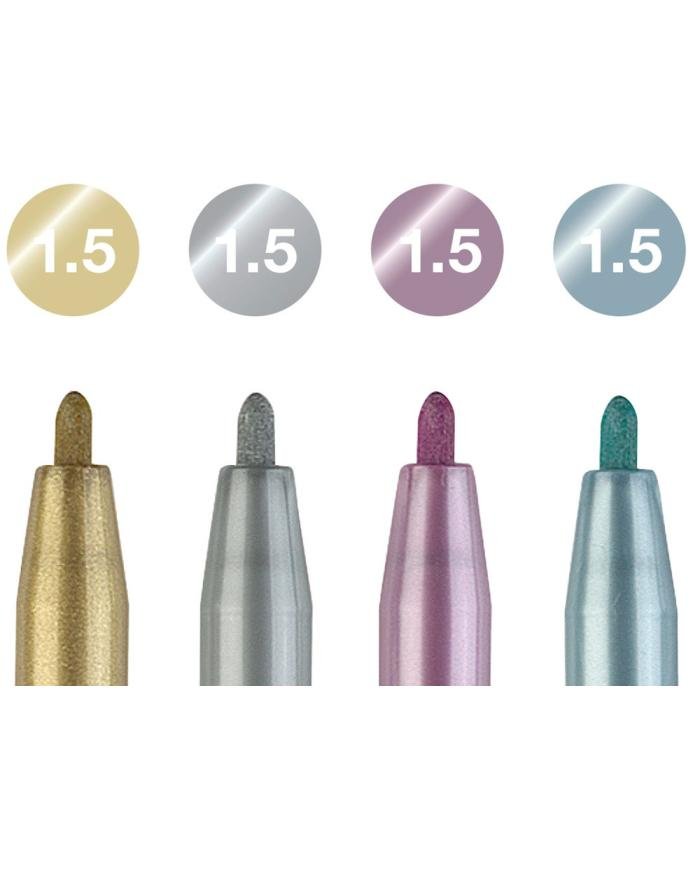 Set de 4 feutres Pitt Artist Pen Metallic - Faber Castell