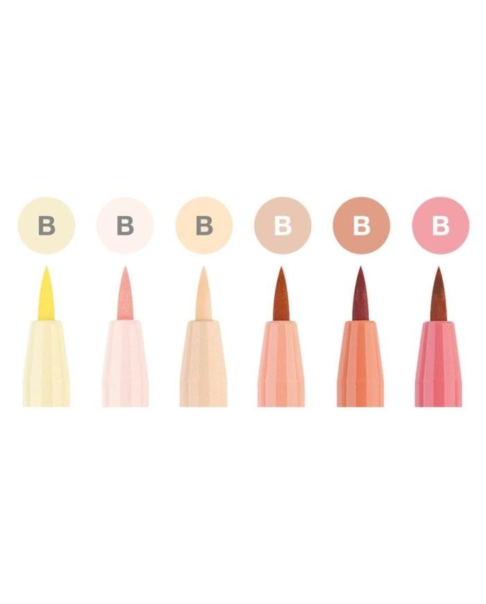 Pochette 6 feutres Pitt Couleurs chair - Faber Castell