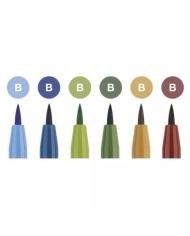 Pochette 6 feutres Pitt Couleurs Paysage - Faber Castell