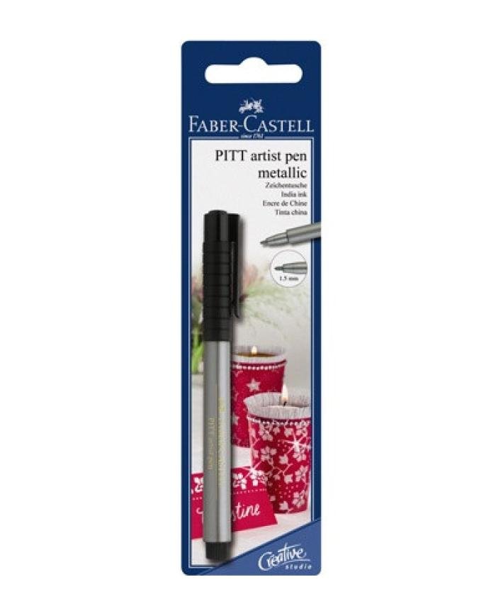 Feutre Pitt Artist Pen Argenté en blister - Faber Castell