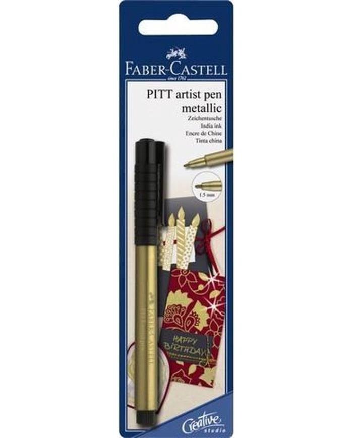 Feutre Pitt Artist Pen Doré en blister - Faber Castell