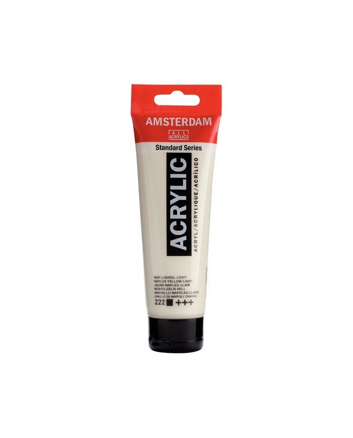 Le Libr'air - Standard Series Acrylique Tube 120 ml Jaune Naples Clair 222 - Amterdam - Tunisie