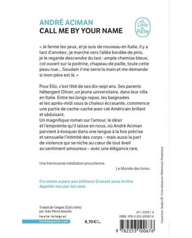 Call me by your name