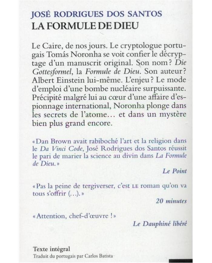 La formule de dieu