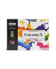 Encre Aquarelle ColoreX Set 12 x 20 ml ESSENTIELS PEBEO