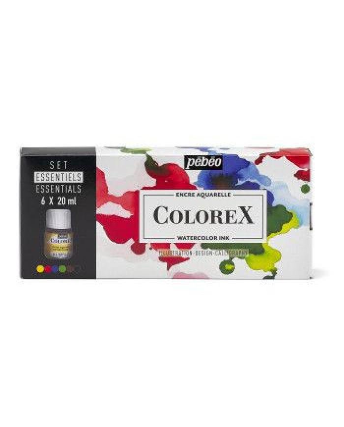 Encre Aquarelle COLOREX Set 6X20 ml ESSENTIELS PEBEO