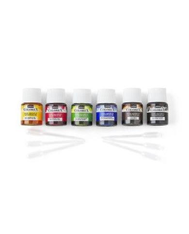 Encre Aquarelle COLOREX Set 6X20 ml ESSENTIELS PEBEO