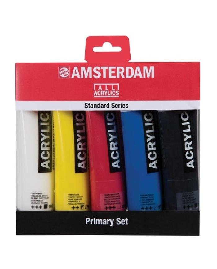 Set primaire d'acryliques de la série Standard 5 x 120 ml - Amsterdam