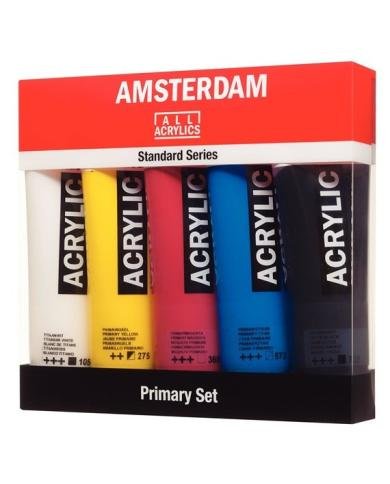 Set primaire d'acryliques de la série Standard 5 x 120 ml - Amsterdam
