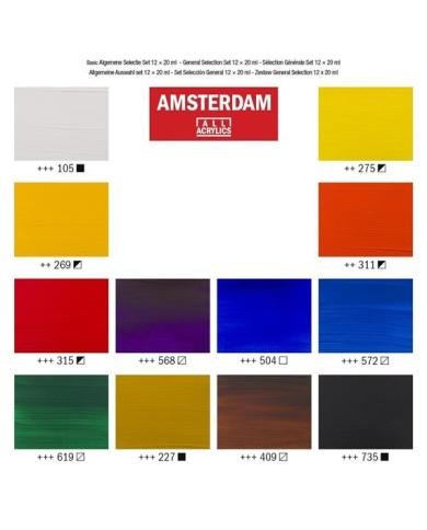 Set d’acryliques série Standard 12 x 20 ml - Amsterdam