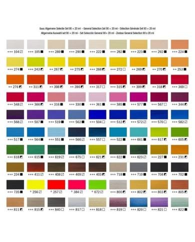 Sélection Générale Set d’acryliques série Standard 90 x 20 ml - Amsterdam