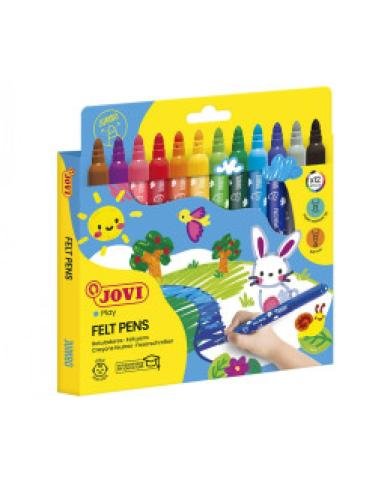 Jovi 12 Feutres Maxi Lavables Ref 1712