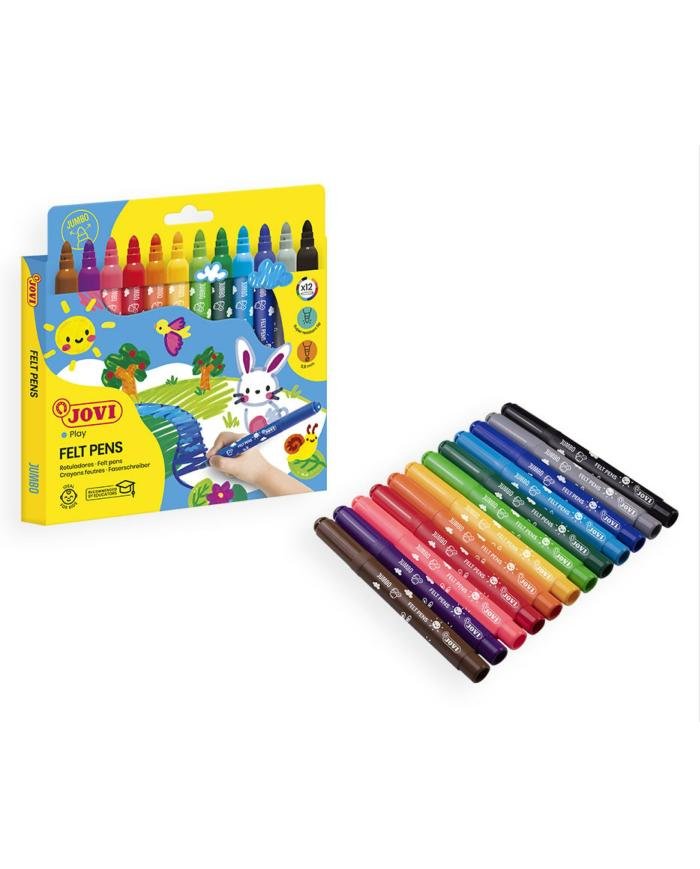 Jovi 12 Feutres Maxi Lavables Ref 1712