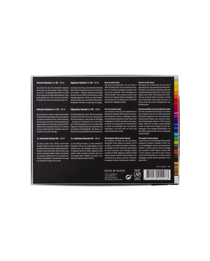 Le Libr'air - Sélection Générale Set d’acryliques série Standard 48 x 20 ml - Amsterdam - Tunisie