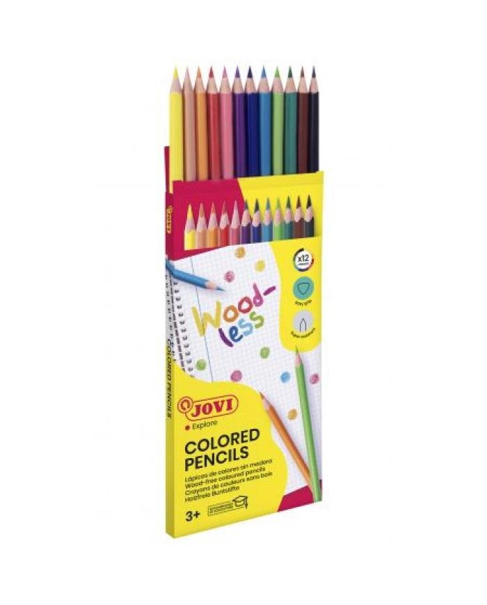 Lot de 12 crayons de couleur sans bois JOVI