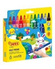 JOVI Feutres MAXI Lavables 12 Couleurs