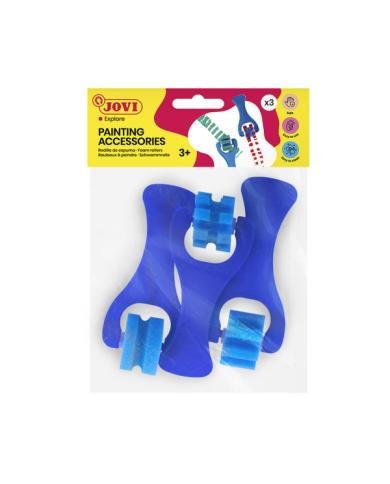 JOVI Rouleaux en Éponge à Motifs – Set de 3