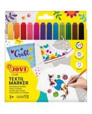 JOVI Feutres Textile 12 Couleurs – DECOR Textile 1410