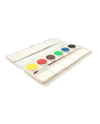 Aquarelles JOVI 6 couleurs avec pinceau