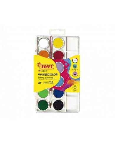 Boîte de peinture aquarelle JOVI 12 couleurs