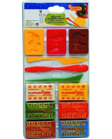 Pâte à modeler JOVI avec accessoires – 6 couleurs
