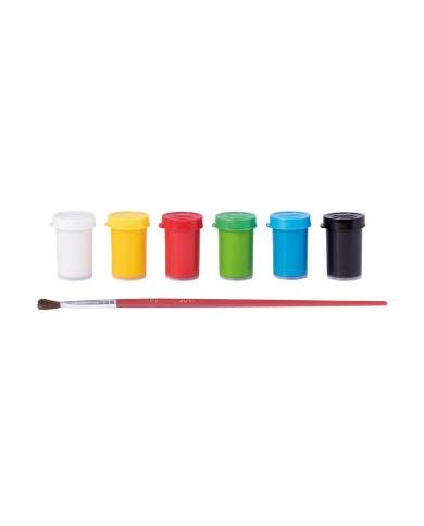JOVI 6 POTS Gouache en Pâte 15 ml – Couleurs Assorties