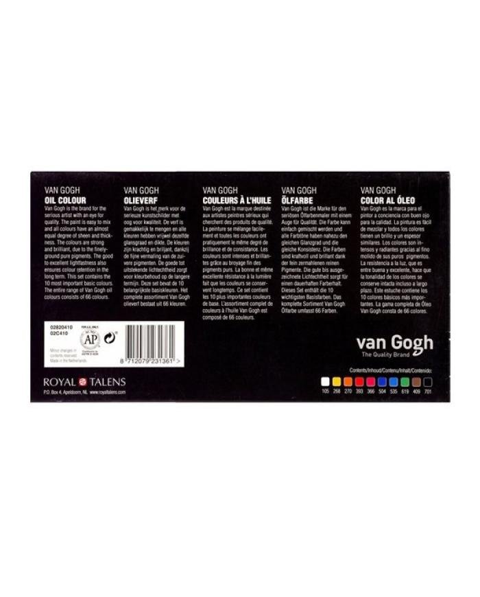 Set de peinture à l’huile Van Gogh Basic 10 tubes x 20 ml
