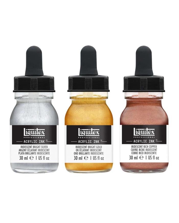 Set de 3 couleurs irisées 30 ml Liquitex Acrylic Ink