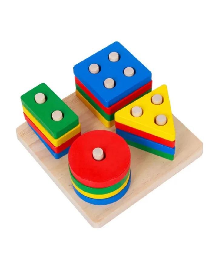 Jeu d’Encastrement en Bois 
