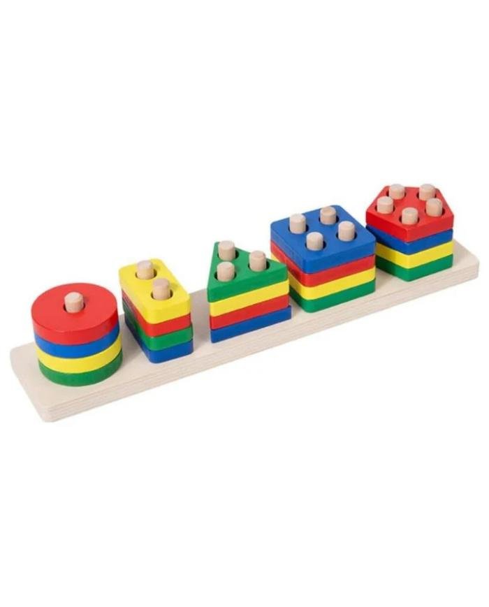 Jeu d’Encastrement en Bois 20 pièces