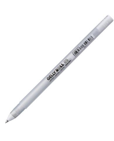 Stylo gel blanc Sakura Gelly Roll Classic 05 Fine
