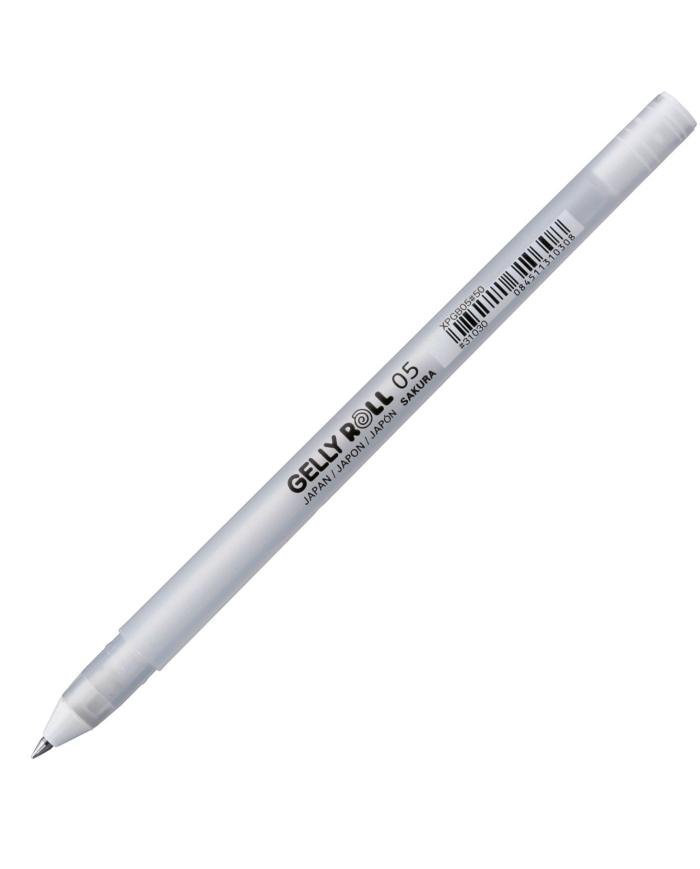 Stylo gel blanc Sakura Gelly Roll Classic 05 Fine