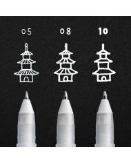 Stylo gel blanc Sakura Gelly Roll Classic 10 Bold