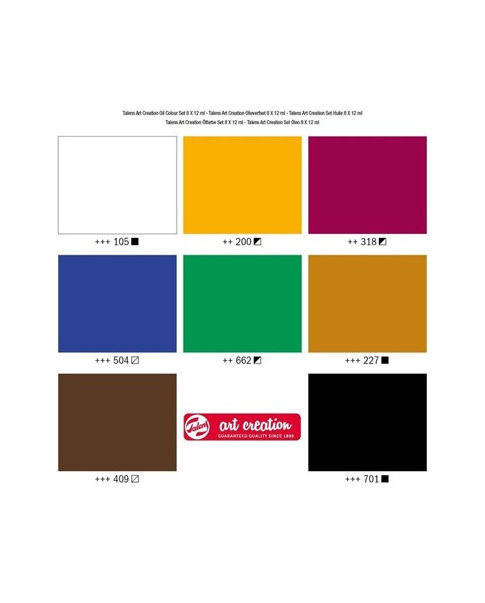 Le Libr'air - Set Huile 8 x 12 ml - Talens Art Création - Tunisie