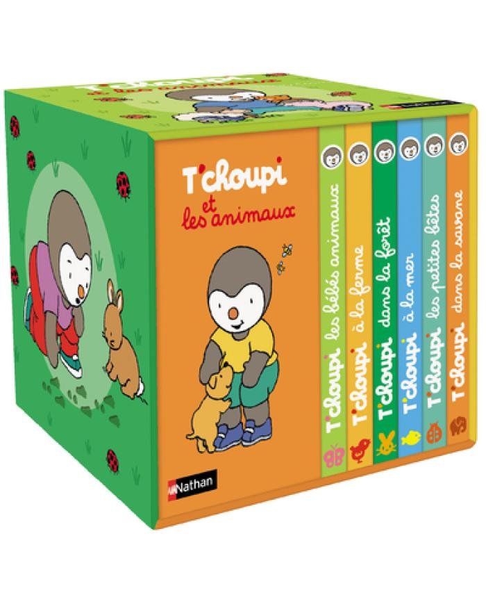 Ma petite bibliothèque – T’choupi et les animaux (coffret 6 livres cartonnés)