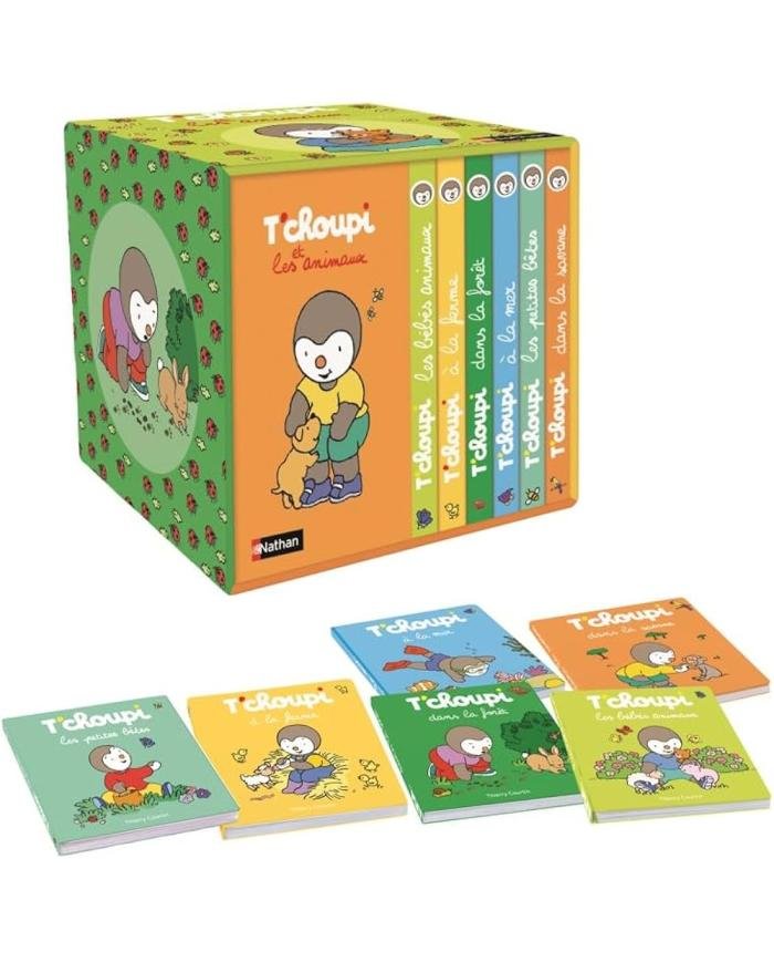 Ma petite bibliothèque – T’choupi et les animaux (coffret 6 livres cartonnés)