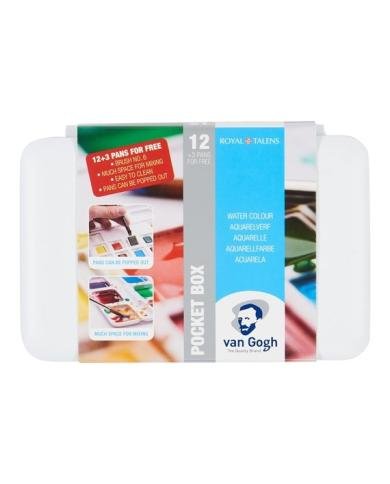 Aquarelle Van Gogh – 12 + 3 godets (Pocket Box)