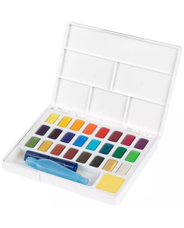 Boîte d'aquarelles Faber-Castell 24 couleurs avec pinceau à réservoir