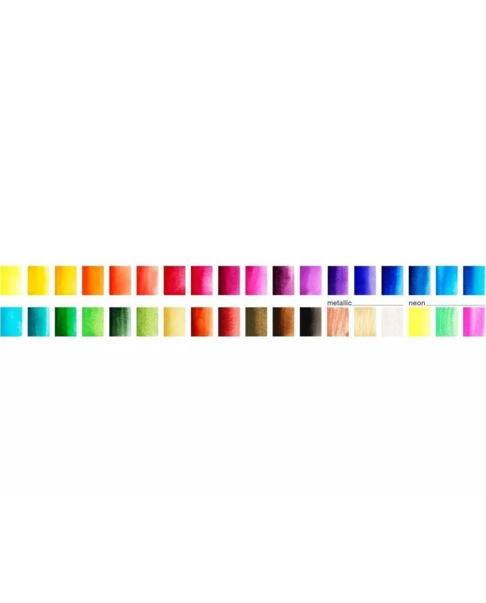 Boîte d’aquarelles Faber-Castell 36 couleurs avec pinceau à réservoir