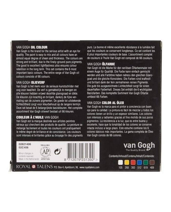 Set de peinture à l’huile Van Gogh Starter 6 x 20 ml – Royal Talens