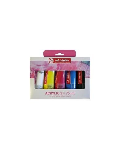 Set de peinture acrylique Talens Art Creation 5 x 75 ml