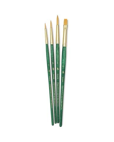 Set de pinceaux Princeton Gold Taklon – 4 pinceaux assortis