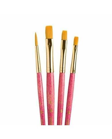 Set de pinceaux Princeton Real Value 9181 Gold Taklon – 4 pinceaux assortis