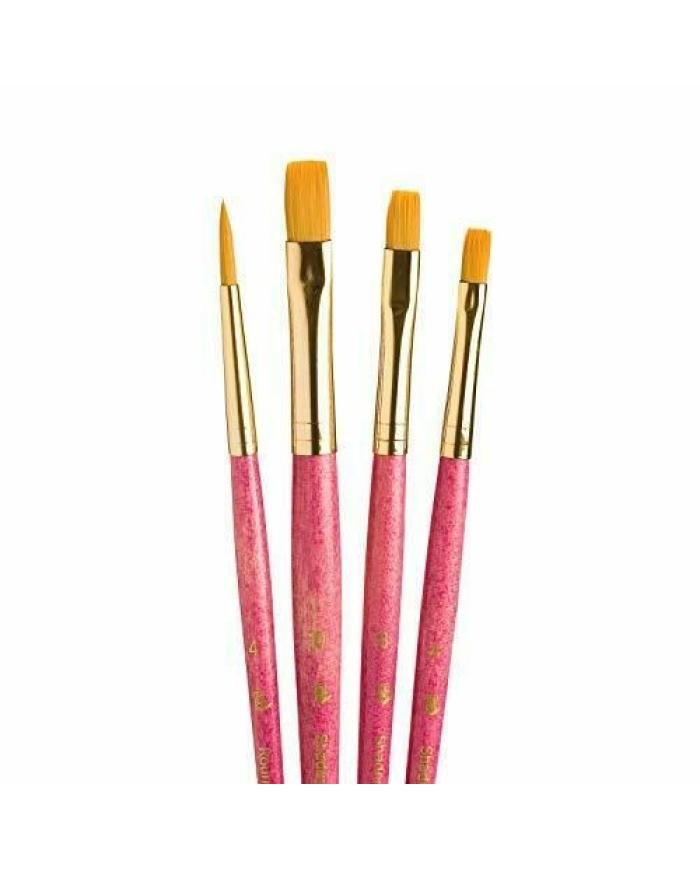 Set de pinceaux Princeton Real Value 9181 Gold Taklon – 4 pinceaux assortis